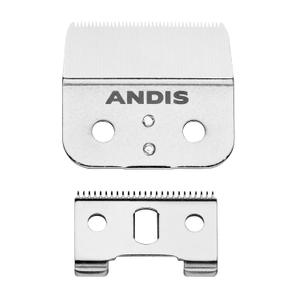 Andis 04604 Outliner II Trimmer Replacement Blade  Made of Stainless and Carbon Steel, Close-Cutting Square Blade, Deep Tooth Blade for Crisp Outlines & Designs - for GO & GTO Trimmers, Silver (1 Count (Pack of 1))