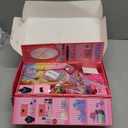 150 Pcs Doll Clothes and Accessories Playset with Dolls for Girls, Princess Gowns, Fashion Dresses, Swimsuits, Tops, Pants, Shoes, Bags Jewelrys in Closet for Doll Dress Up Fit for 11.5" Dolls