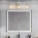 Industrial Bathroom Vanity Lights: 3-Lights Silver Brushed Nickel Vintage Metal Cage Wall Lamp - Rustic Farmhouse Light Fixture Over Mirrors Cabinet for Bath Hallway