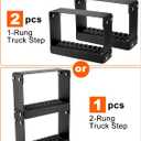 Truck Step 2-Rung for Pickup Trailer Tractor Utility Universal Anti-Slip