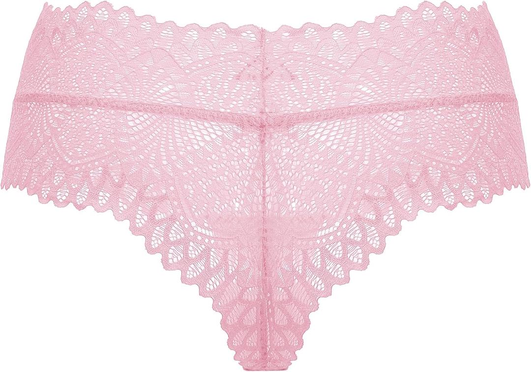 Avidlove Womens Underwear Lace Panties for Women Hipster Sexy Briefs Low Waist Thong Ladies Underpants 1 or 3 Pack S-XXL (L)