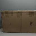 VASAGLE End Table, Small Bedside Table with Fabric Basket, Modern Nightstand, Rectangular Side Table, for Living Room, Bedroom, Matte White and Camel Brown ULET230W10