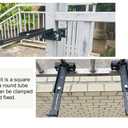 Balustrades Flower Box Supports, Planter Box Supports, Window Box Supports (6-9 Inches)，for Balustrades, Terraces, Decks, Balconies, Fences (Black 4 Pack)