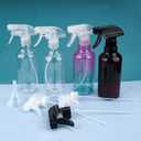 4 pack Plastic Spray Bottles Empty Spray Bottle 16.9oz/500ml Heavy Duty Spraying Bottles Mist/Stream Water Bottle for Cleaning Solutions, Hair (2Clear&1 brown&1 gradient)