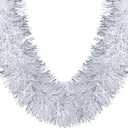 Sggvecsy 32.8Ft Christmas Tinsel Garland Xmas Tree Decorations Christmas Silver & White Metallic Twist Garland Ceiling Hanging Decorations for New Year Party Birthday Holiday Indoor Outdoor Supplies
