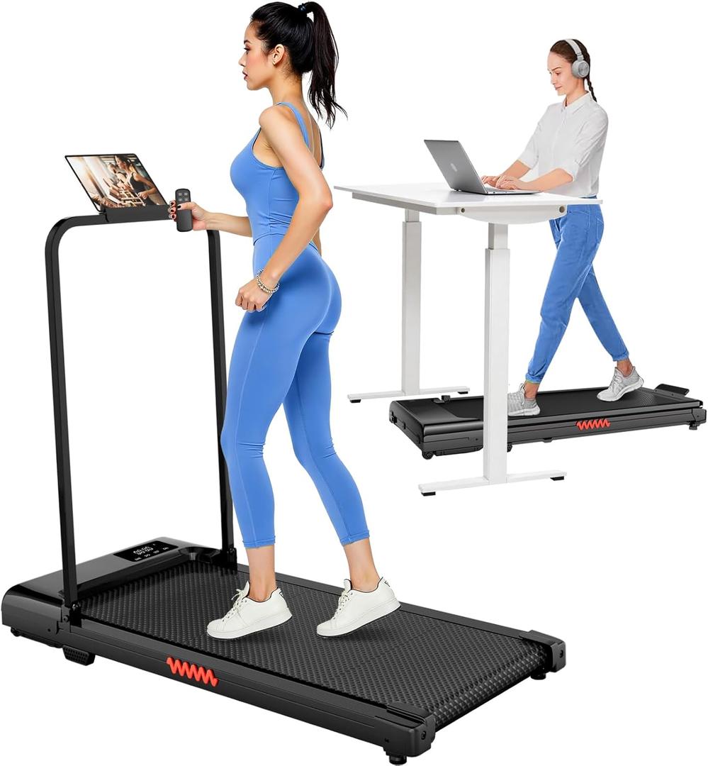 Walking Pad, 3.0HP Walking Pad Treadmill with Handle Bar, 3 in 1 Portable Under Desk Treadmills for Home,Foldable Treadmill for Small Space,Compact Home Treadmills with Remote Control,300LBS Capacity