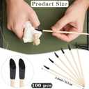 100 Pcs Sanding Sticks, 280 Grit Matchsticks Sanding Twigs, Fine Detailing Sanding Tools for Tight Spaces Plastic Models Wood, 5.4 x 0.2 Inch