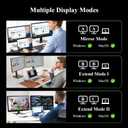 Minthouz 4K HDMI Splitter for Dual Monitors, DisplayLink Certified Dual Monitor Splitter, USB 3.1 to HDMI Adapter for Windows 10/11 & MacBook M1/M2/M3/M4, Support for Dell/HP/Lenovo/Surface Laptops