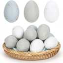 30 Pcs Easter Speckled Vintage Eggs Neutral Textured Plastic Eggs Boho Easter Decor Rustic Pastel Bowl Basket Vase Fillers Farmhouse Spring Decorations for Home Table DIY Craft