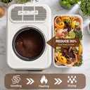 Electric Composter for Kitchen，Smart Countertop Compost Bin for Indoor Use，Mill Countertop Food Composter with Large Carbon Filter, Odorless & Quiet, Auto-Cleaning, Fast 3-6H Cycle