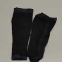 Calf Compression Sleeves for Men and Women - (1 Pair) Footless Compression Socks Support for Varicose Veins, Nursing, Pregnancy, Running - PhysFlex Leg Sleeve Brace for Shin Splints, Pain Relief and Reduces Swelling (Black, Medium)