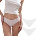 ORGANICKID Women's Organic Cotton Underwear Full Briefs Soft Breathable GOTs Certified Ladies Panties pack of 2, M