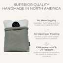 BADESOFA® Luxury Bathtub Pillow L - Large Bath Pillow for Therapeutic Neck and Back Support Quick-Drying - Washable Full Body Bath Tub Cushion - Luxury Spa Cushion in Grey