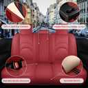 FREESOO Car Seat Covers Front Seats 2PCs,Waterproof Automotive Seat Covers, Leather Cars Interior Covers, Seats Protection Universal fit Babies & Adult (WineRed)