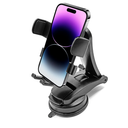 Car Phone Holder Mount Clip, Upgraded 3-in-1 Car Phone Holder Mount, Powerful Vacuum Suction Phone Mount for Car Dashboard Air Vent Windshield, 360° Adjustable, for All iPhone Android Phone