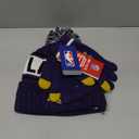 Ultra Game NBA Boys Girls Super Soft Winter Beanie Knit Hat With Extra Warm Touch Screen Gloves, Los Angeles Lakers