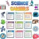 Funrous 9 Pcs Science Careers Bulletin Board Science Posters Back to School Classroom Decor Educational Essential Qualities for Middle and High College Students Classroom Teacher Supplies