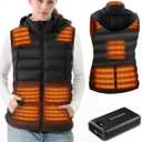 DR.PREPARE Women's Heated Vest with Battery Pack Included, Lightweight Electric Warming Hooded Heating Clothing