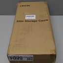 LEHOM Slim Rolling Storage Cart - 4 Tiers Bathroom Organizer Utility Cart Slide Out Storage Shelves Mobile Shelving Unit for Kitchen, Bedroom, Office, Laundry Room, Small Narrow Spaces (7.1" W+White)