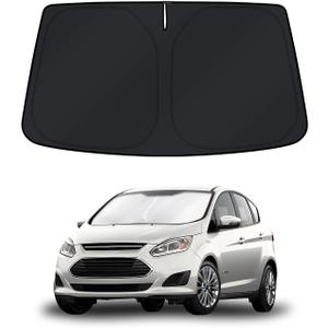 KUST Windshield Sun Shade for Ford C-Max 2013-2017 2018 2019 Window Accessories Shade Sun Visor Cover Foldable Block UV Rays