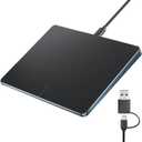 ProtoArc USB Trackpad for Windows 10/11, Large Wired Touchpad Mouse, High-Precision Navigation, Ultra-Thin Portable Aluminum Alloy Touchpad Mouse, Suitable for Desktops/Laptops (Space Gray)