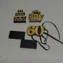 3 Pcs 60th Birthday Table Decorations Wooden Signs,Happy 60th Birthday Tiered Tray Decorations for men women Birthday Party Decor (60)