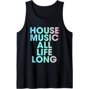 House Music All Life Long DJ Tank Top (Black)