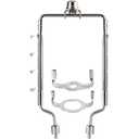 GO&SO Lamp Harp Kit, 7 8 9 10 inch Adjustable Lamp Shade Holder for Table Lamp, Hardware Parts Included 3/8 Standard Saddle, E26 Light Base UNO Fitter Adapter, Lamp Bracket Accessories, Nickel, 1 Pack