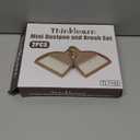 THINKLEARN 2PCS Small Broom and Dustpan Set, Mini Dust Pan and Brush, Hand Whisk for Pets, Kids, Desk, Home, Camping, Brown Cleaning Supplies