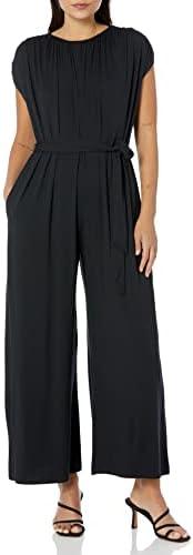 Velvet by Graham & Spencer women's Norah Sleeveless Tie Jumpsuit, Black, XL