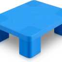 1 Pcs Plastic Pallet Waterproof Storage Pad Lightweight Wear Resistant Basement Pallet for Cargo Cartons Oil Drums Racks Outdoor Grid Indoor Floor Supermarket (23.6 x 15.8 x 4.7 Inch)