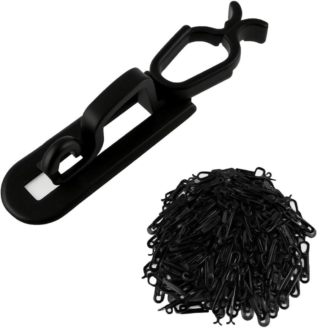 Christmas Light Clips All in One Clips 100Pack, Universal Gutter and Shingle Clip Hooks for Hanging C7, C9 and Mini Lights, Outdoor Xmas Holiday Light Hanger Clips Outside, No Tools Required
