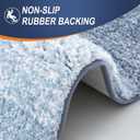 OLANLY Bathroom Rug Mat 30x20, Extra Soft and Absorbent Microfiber Bath Rugs, Non-Slip Plush Shaggy Bath Carpet, Machine Wash Dry, Bath Mats for Bathroom Floor, Tub and Shower, Blue