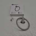 NearMoon Bath Towel Ring, Bathroom Hardware Accessories-Thicken Stainless Steel Hand Towel Holder for Bathroom, Modern Round Towel Hanger Wall Mounted (Brushed Nickel, 1 Pack)