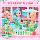 AmiDear Dollhouse with 4-Story 11 Rooms, Dream Gift Princess Doll House Playset with Furniture Pool Slide, Pink Toddler Toy House for 3 4 5 6 7 8 9 10 Year Old Girls