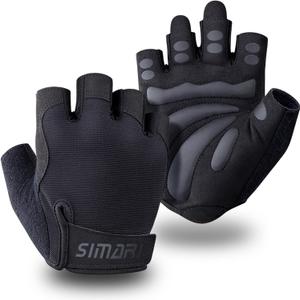 SIMARI Breathable Workout Gloves for Men and Women, Padded Weight Lifting Gloves with Great Grip, Full Palm Protection for Gym Training, Cycling, Weightlifting, Exercise, Crossfit, Climbing (Small, 1a-Iron Black)