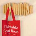 Folding Wall Coat Rack - entryway Hooks foldable - Wooden Coat Rack Wall Mount - modern Wall Mounted Coats Rack - Coat Hanger Walls Mount Coat Racks - folding coat hooks for Key bag clothes towels (Natural)