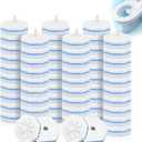 64 Pcs Disposable Toilet Bowl Wand Refills, Toilet Bowl Cleaners Scrubber, 5X Cleaning Power Toilet Brush Heads Replacement Cleaner Refill Pads Compatible with Clorox