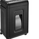 Amazon Basics 24-Sheet Cross Cut High Security Paper Shredder for Home Use, P-4 Security, CD and Credit Card Document Shredder with Pullout Basket, Black