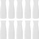 SOUJOY 10 Pack Composite Plastic Flower Vase, White Tall Conic Floral Vase Home Decor Centerpieces, Unbreakable Vase for Decor Living Room