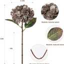 Artificial Flower Fake Silk Hydrangea Heads Bouquet with Stems Bulk for Fall Decoration Table Center Christmas Indoor Outdoor Faux Floral Realistic with Leaves Plants Crafts 8PCS(Brown)