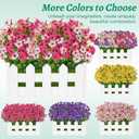Elyum Artificial Flowers for Outdoors, 9 Bundles Artificial Plants & Flowers Outdoor, UV Resistant Faux Flowers Outdoor Fake Flowers for Outside Porch Window Box Decoration(Mixed Color)