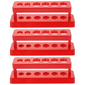 Hemobllo Test Tube Rack Holder with 6 Holes Plastic Tube Stand for School Science Labs Teaching Aids Portable Lightweight 6.29X1.96X1.96 Inch