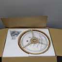 Bstrip 65-72.8 Inches Adjustable Grow Light for Indoor Plants, Boho Rattan & Fabric Shade Standing Grow Lamp, 25W 3000K Full Spectrum LED Plant Light with Auto On/Off Timer