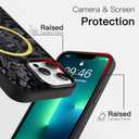 AIGOMARA Magnetic for iPhone 13 Pro Case, Compatible with Magsafe, Glossy Slim Hard PC Back Soft TPU Bumper Protective Shockproof Phone Case, Black