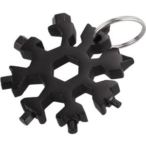 multi tool,Snowflake Multi Tool，Snowflake Multitool,Screwdriver Spanner,Snowflake Multitool 18 in 1 Mini Snowflake Multi Pocket Tool Spanner Hex Wrench Multipurpose Camp Survive Outdoor Hike Key Ring, 5 Pack
