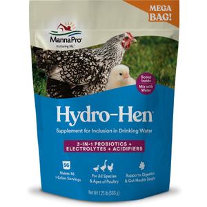 Manna Pro Hydro-Hen Chicken Electrolyte & Probiotic for Poultry, 20 oz