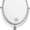 Surdy 10" Vanity Makeup Mirror 1X/3X Magnification Double Sided 360 Degree Swivel Magnifying Mirror for Table, Desk, Countertop Shaving Make Up
