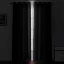 LEMOMO Blackout Curtains 52 x 84 inches Long Black Curtains Set of 2 Panels Thermal Insulated Room Darkening Curtains for Bedroom