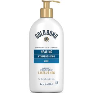Gold Bond Ultimate Healing Skin Therapy Lotion with Aloe, 14 oz., Non-Greasy & Hypoallergenic